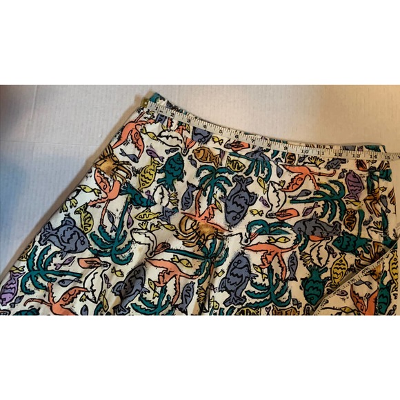 Vintage Sweater Bee by Banff M Medium Sealife Print Cotton Midi Skirt - Picture 9 of 14